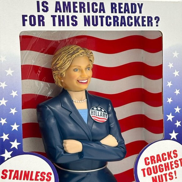 Hillary Clinton Nutcracker Collectible Figurine With Stainless Steel Thighs 2007 - Picture 3 of 5